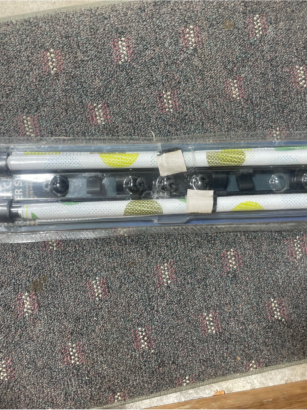 Green Polka Dot Party Curtain Rod Set